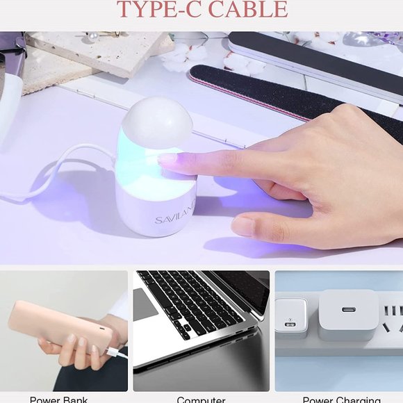 Mini UV Gel Nail Dryer Lamp - Great for Travel - Picture 6 of 9